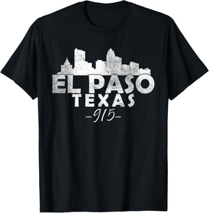 El Paso Texas TX | skyline T-Shirt - T-Shirt | Black