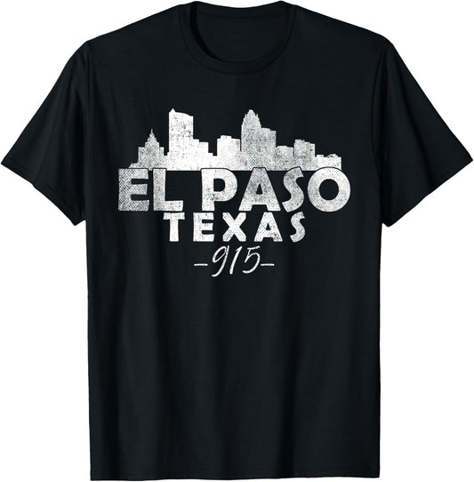 El Paso Texas TX | skyline T-Shirt - T-Shirt | Black