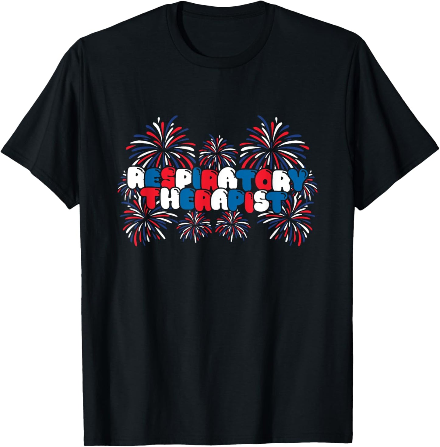 Respiratory Therapy RT 4th of July Respiratory Therapist T-Shirt - T-Shirt | Black