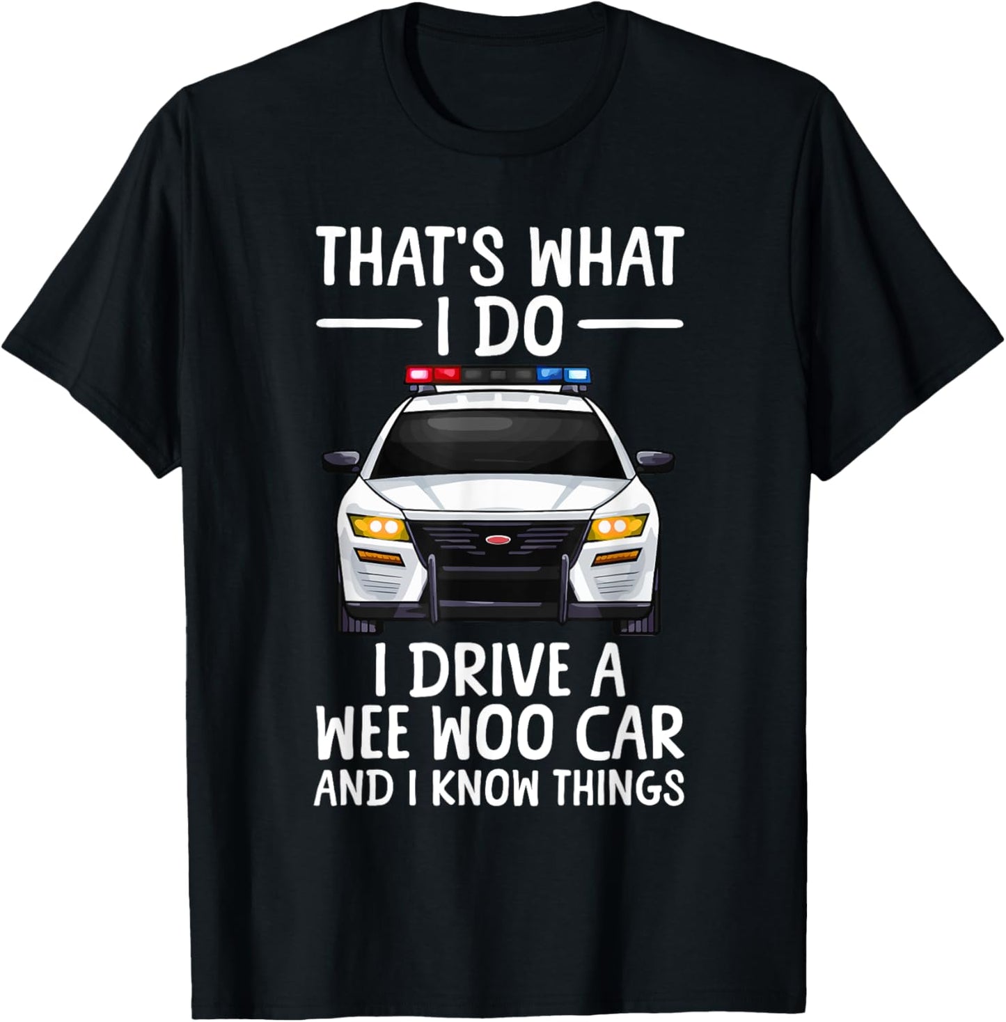 Funny Police Art Women Cop Policeman Police Officer T-Shirt - T-Shirt | Black
