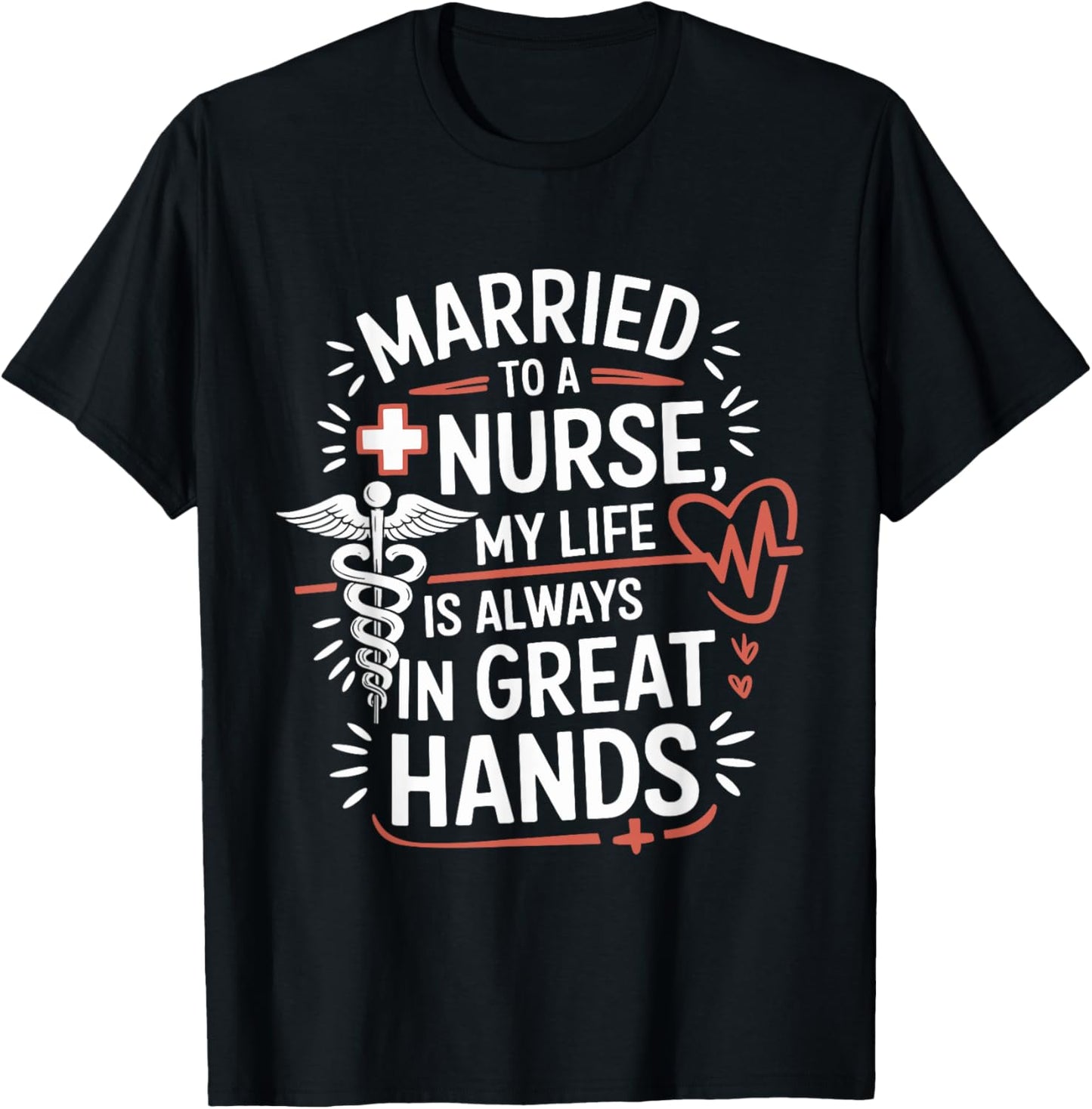 Nurse Wife and nursing husband design for nursing wife T-Shirt - T-Shirt | Black