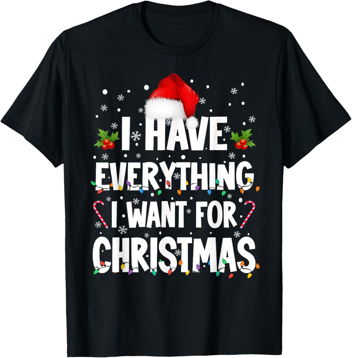 I Have Everything I Want For Christmas Its Me I'm Everything T-Shirt - T-Shirt | Black