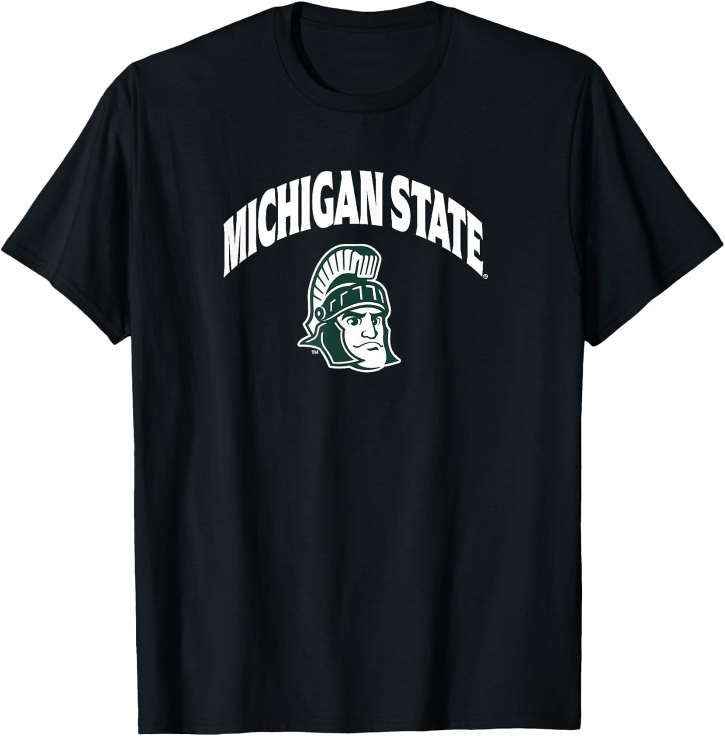 Michigan State Spartans Arch Over Mascot Black T-Shirt - T-Shirt | Black