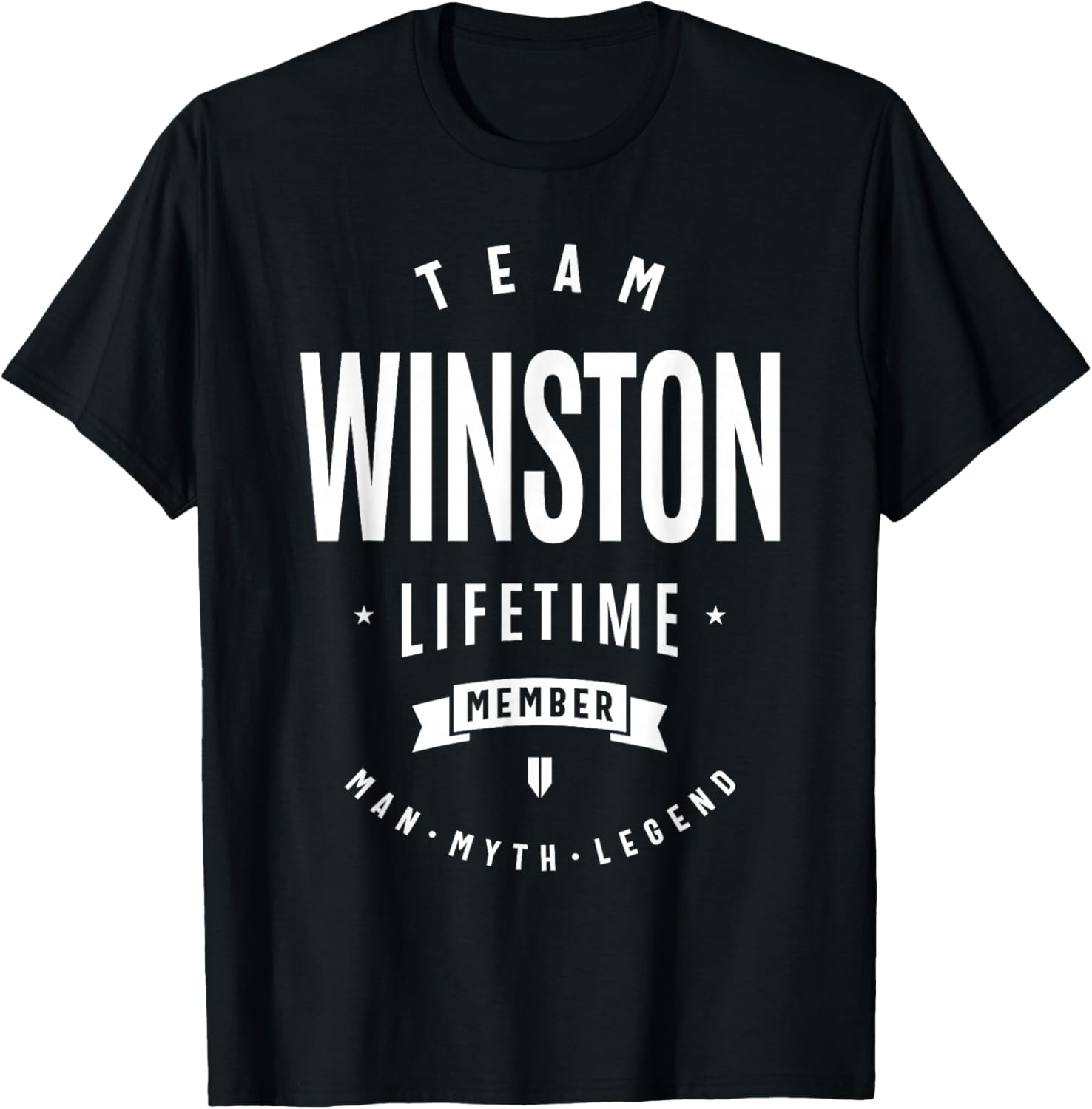 Membre à Vie de l'équipe Winston Nom drôle Winston T-Shirt - T-Shirt | Black