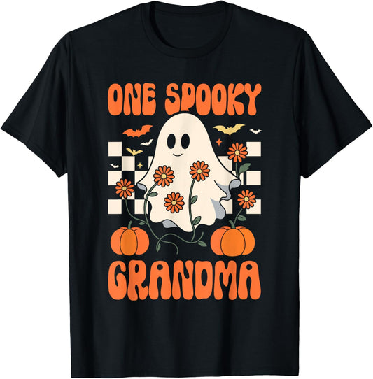 One Spooky Grandma Matching Family Halloween Costumes T-Shirt - T-Shirt | Black