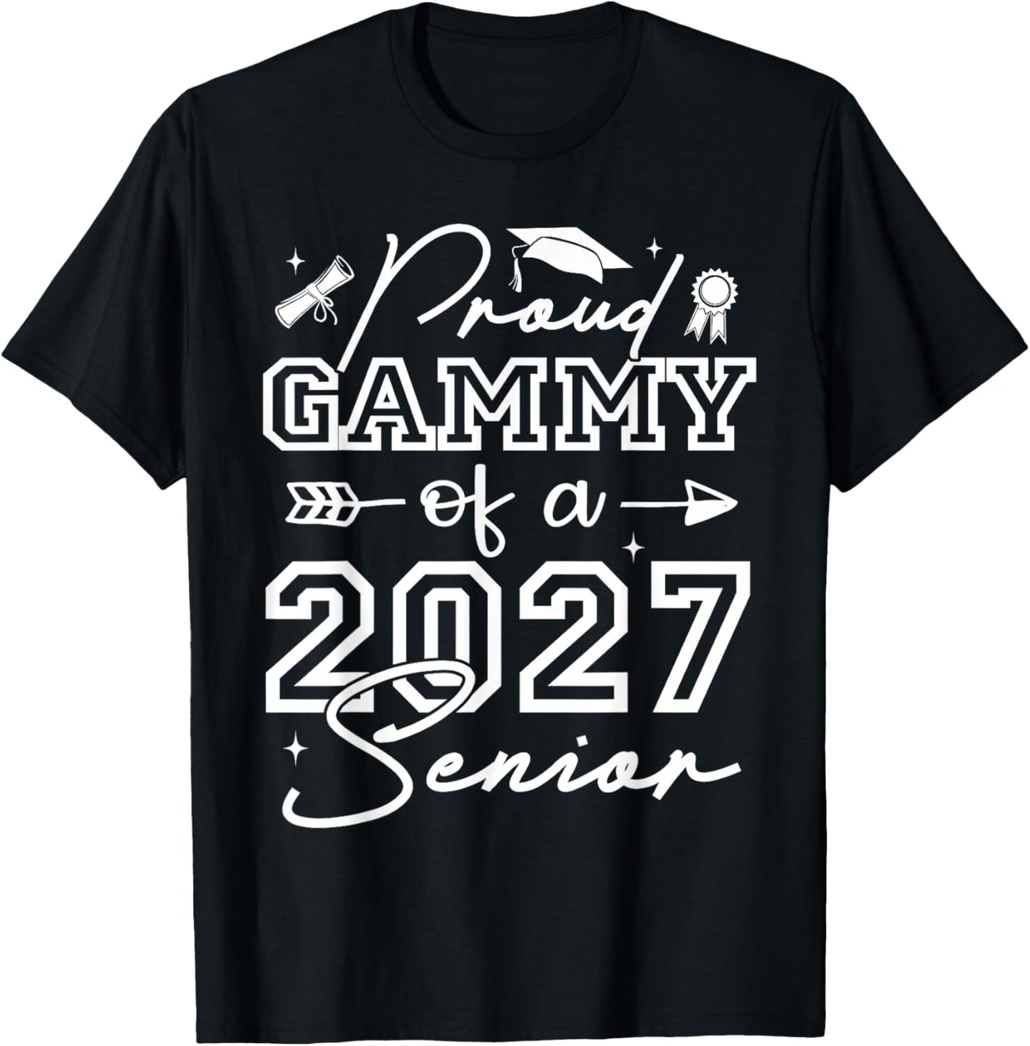 Senior Gammy Proud Gammy of A 2027 Senior T-Shirt - T-Shirt | Black
