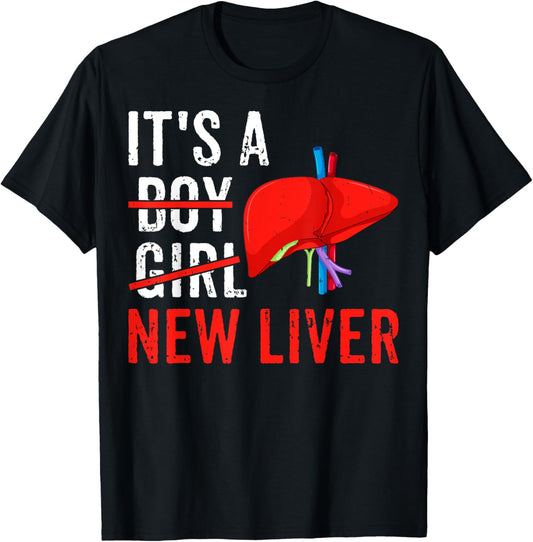It's a New Liver Men Women Liver Transplant Recipient Gifts T-Shirt - T-Shirt | Black