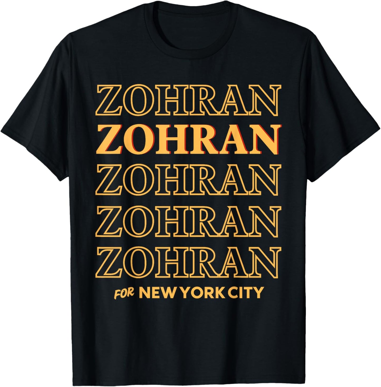Zohran Mamdani for NYC Mayor T-Shirt - T-Shirt | Black