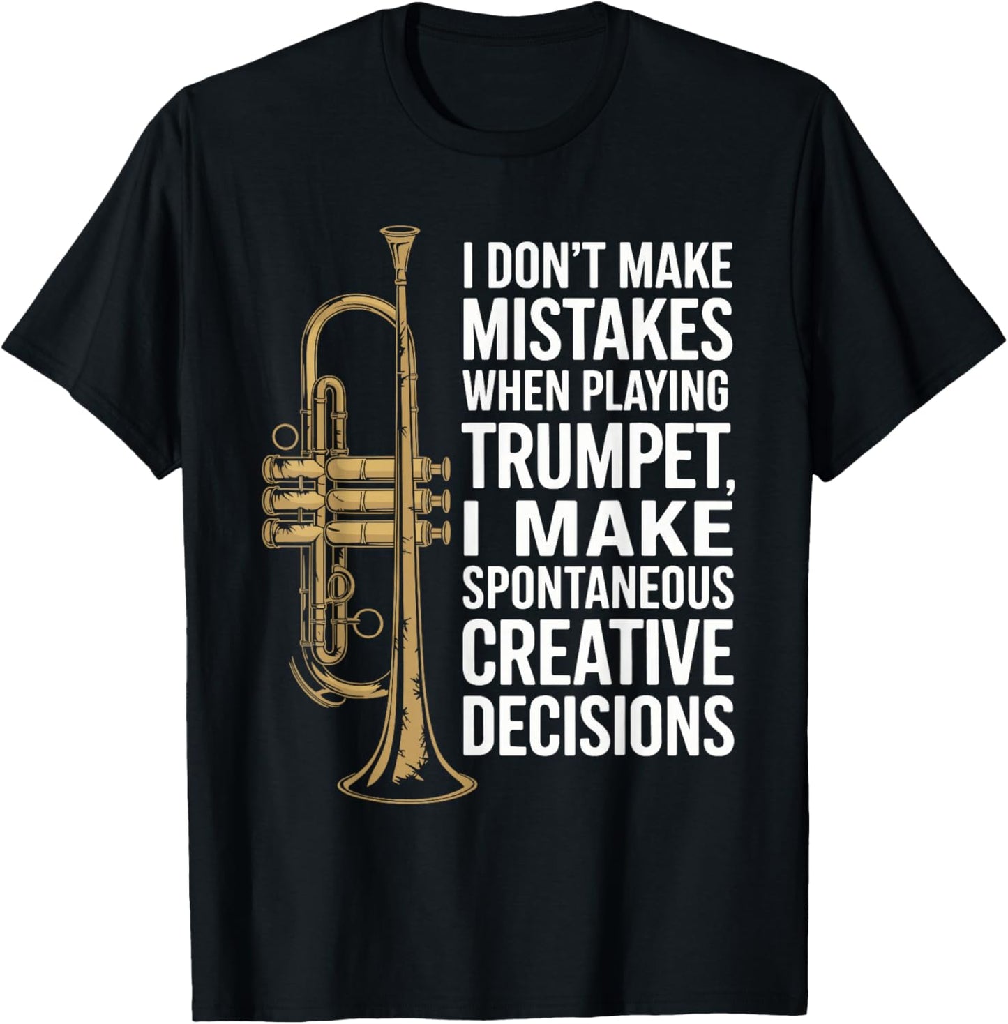 Jazz Trumpeter Design Brass Marching Band Trumpet Player T-Shirt - T-Shirt | Black