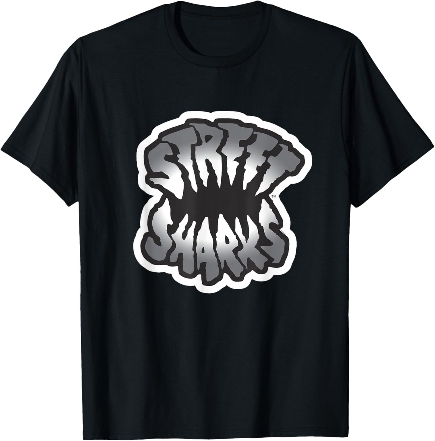Street Sharks - Grey Logo T-Shirt - T-Shirt | Black