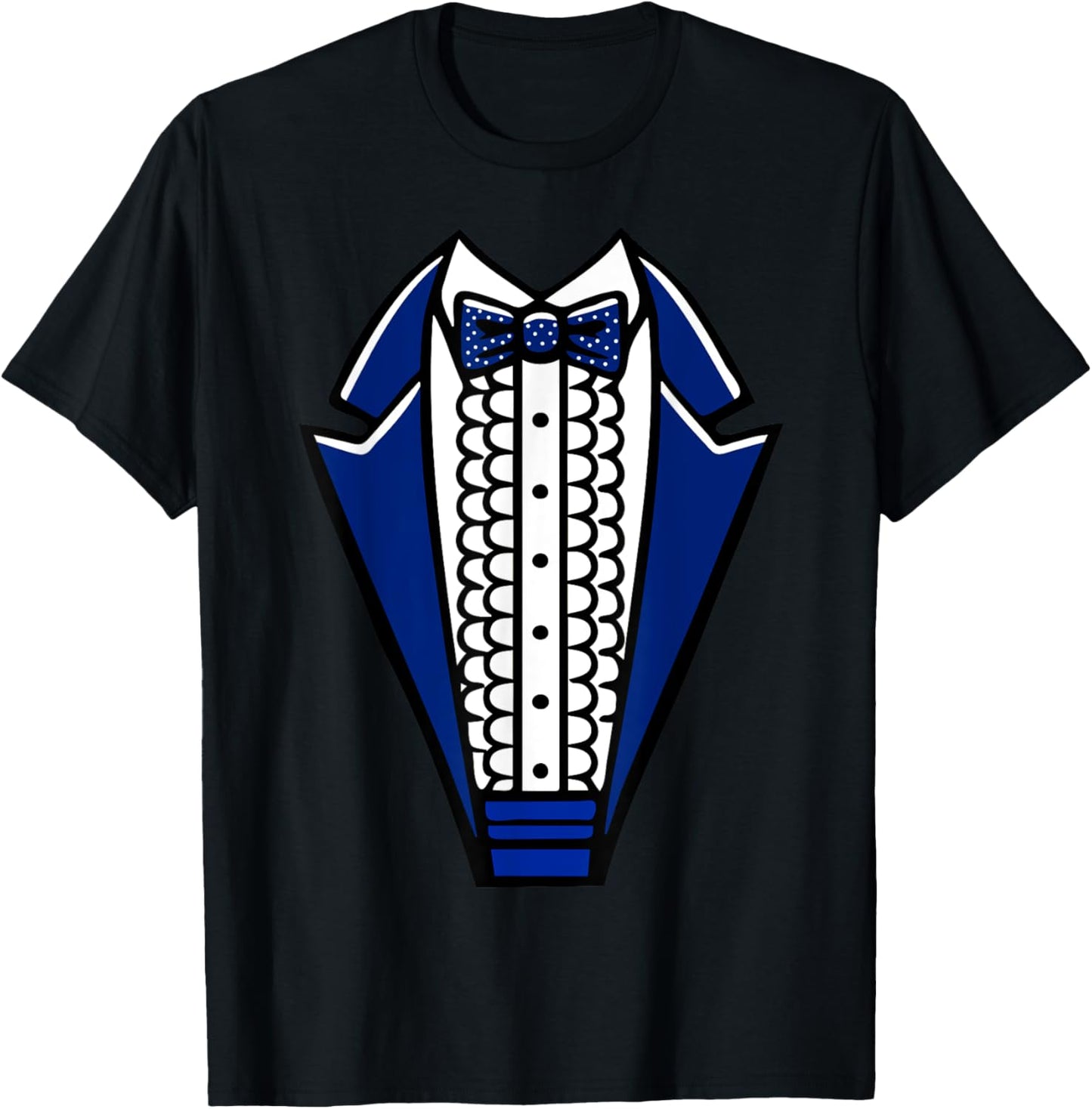 Tuxedo with Bowtie For Funny Wedding And Special Occasions T-Shirt - T-Shirt | Black