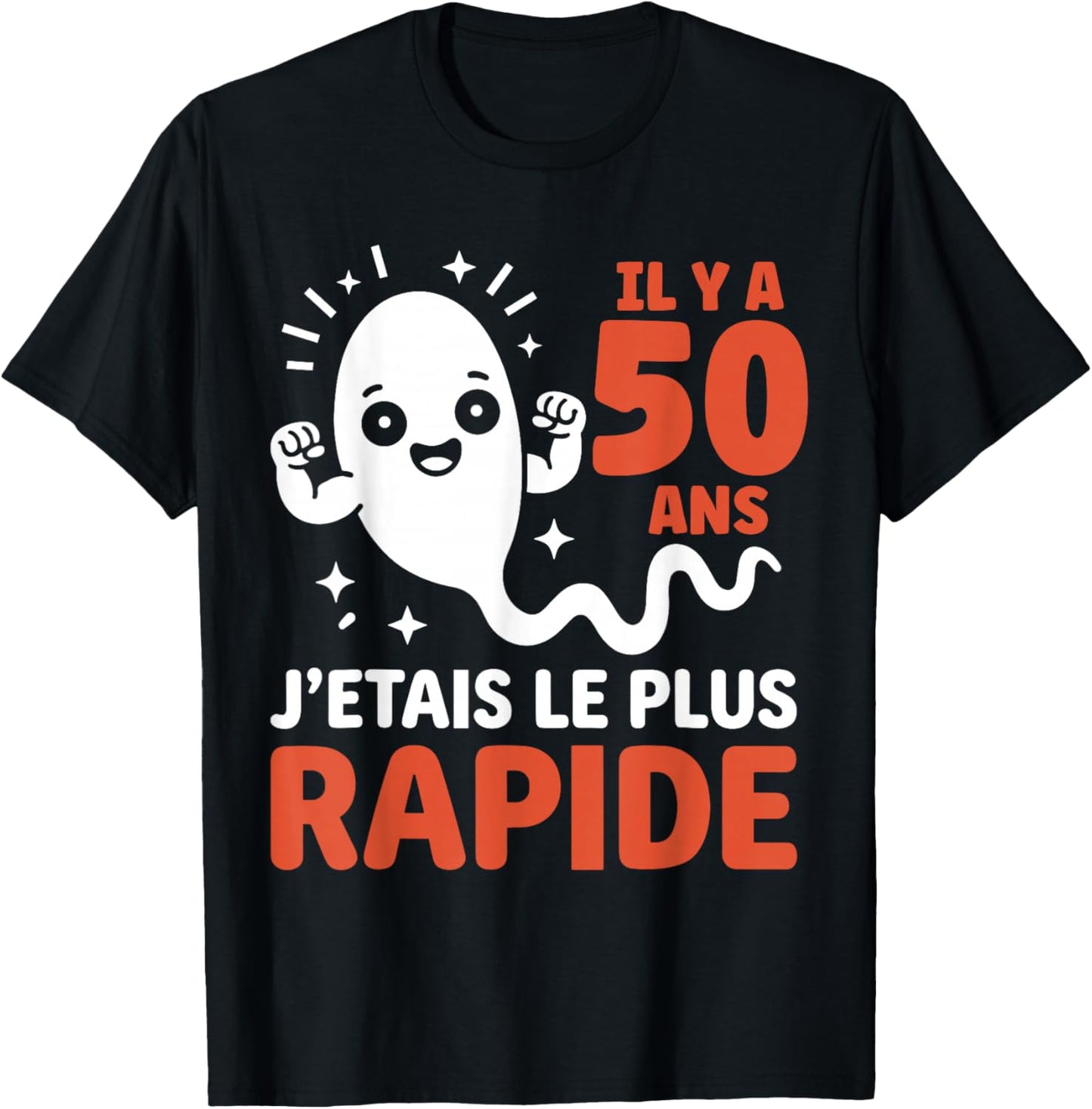 Graine Le Plus Rapide Humour Blague Anniversaire 50 Ans T-Shirt - T-Shirt | Black