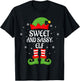 Sweet Sassy Elf Xmas Matching Family Elf Squad Christmas T-Shirt - T-Shirt | Black
