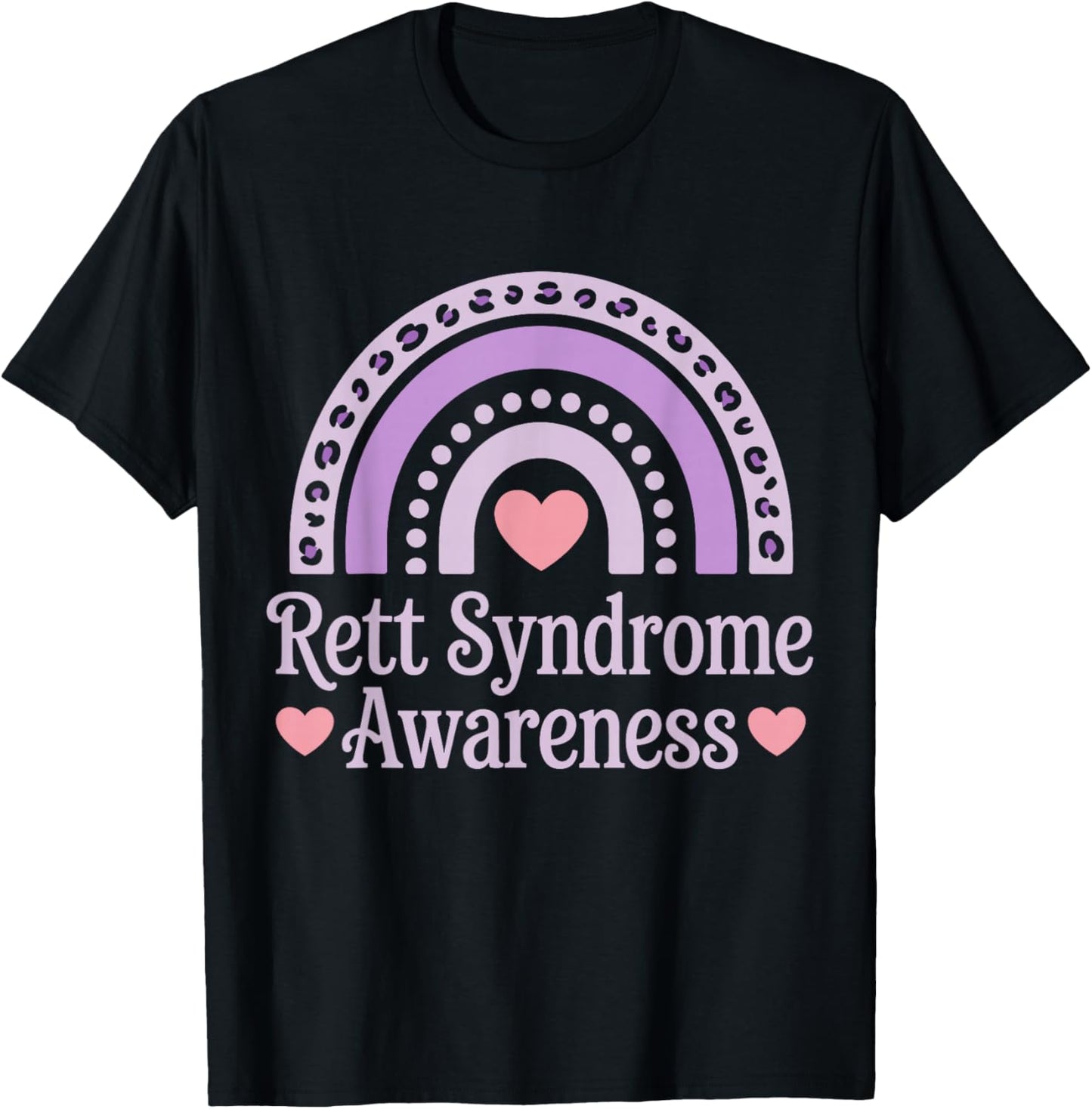 Rett Syndrome Awareness with Purple Ribbon Women Kid T-Shirt - T-Shirt | Black