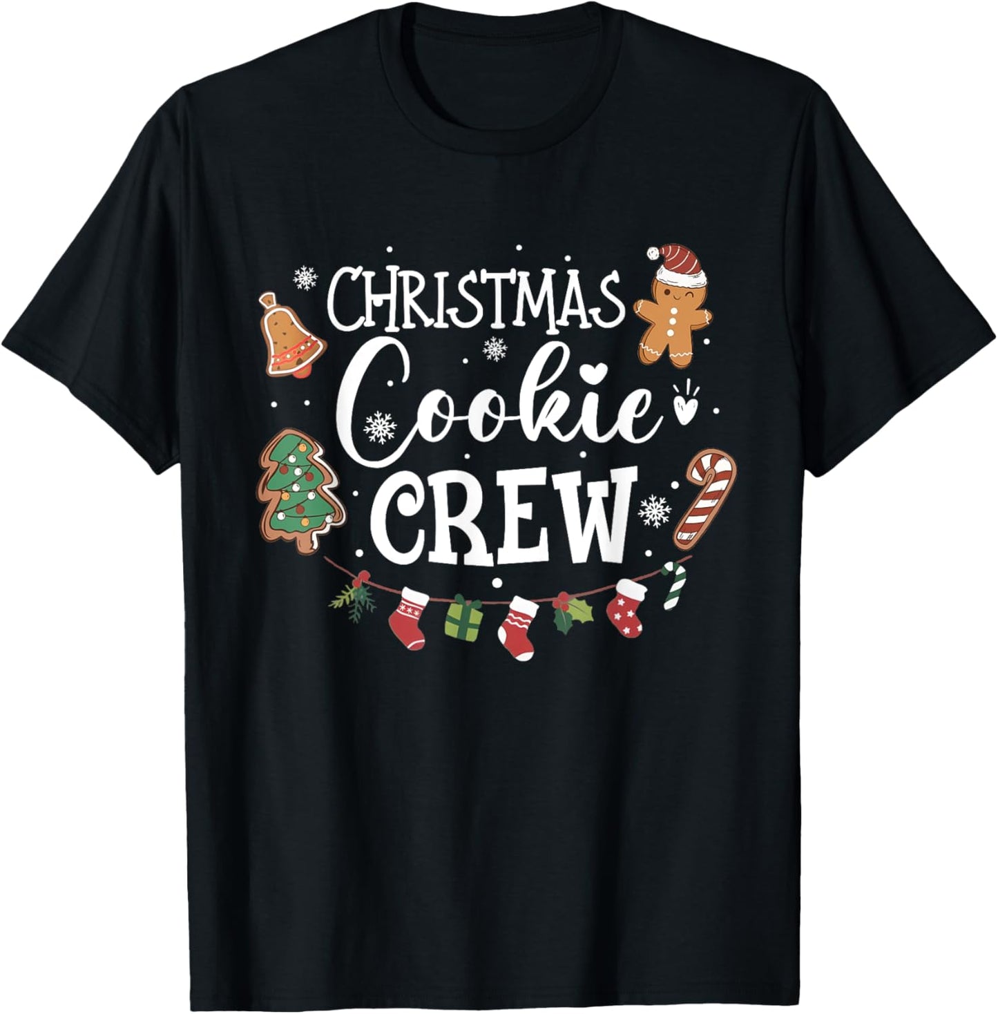 Christmas Cookie Baking Crew Family Baking Team Christmas T-Shirt - T-Shirt | Black