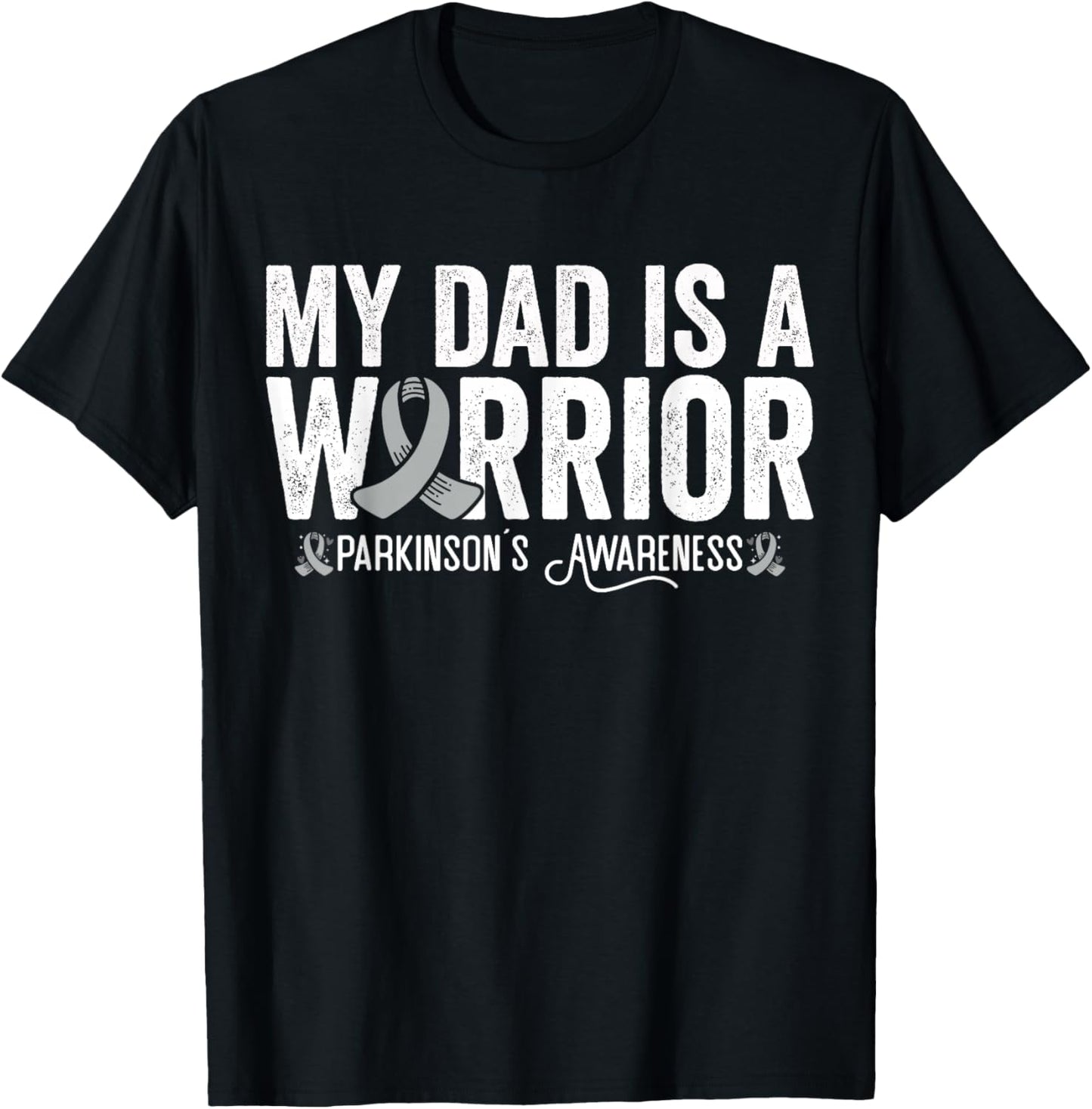 My Dad Is A Warrior Parkinson's Disease Awareness T-Shirt - T-Shirt | Black