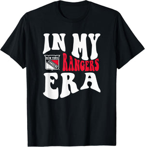 New York Rangers Era Royal Blue Officially Licensed T-Shirt - T-Shirt | Black