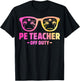 Last Day of School PE Teacher Off Duty Palm Beach Vibes T-Shirt - T-Shirt | Black