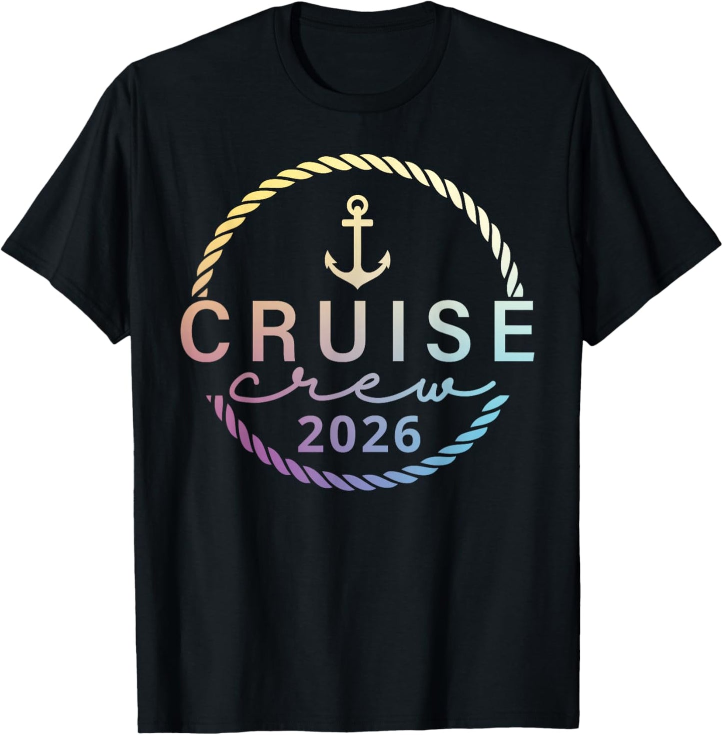 Cruise Crew 2026 Family and Friends Cruises Group Vacation T-Shirt - T-Shirt | Black