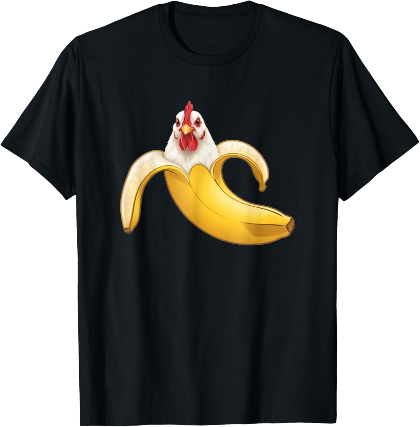 Funny Chicken Lovers Banana Boys Girls Kids T-Shirt - T-Shirt | Black
