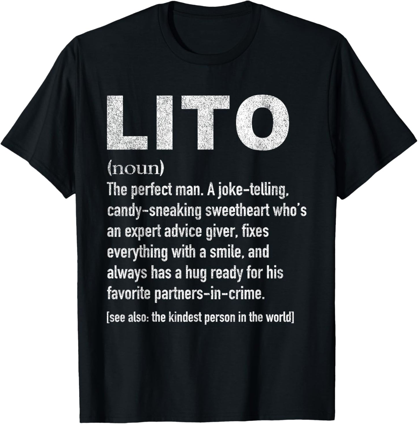 Lito Definiton Funny Spanish Mexican Grandpa Definition T-Shirt - T-Shirt | Black