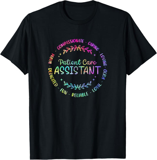 Patient Care Assistant PCA Appreciation Week Healthcare T-Shirt - T-Shirt | Black