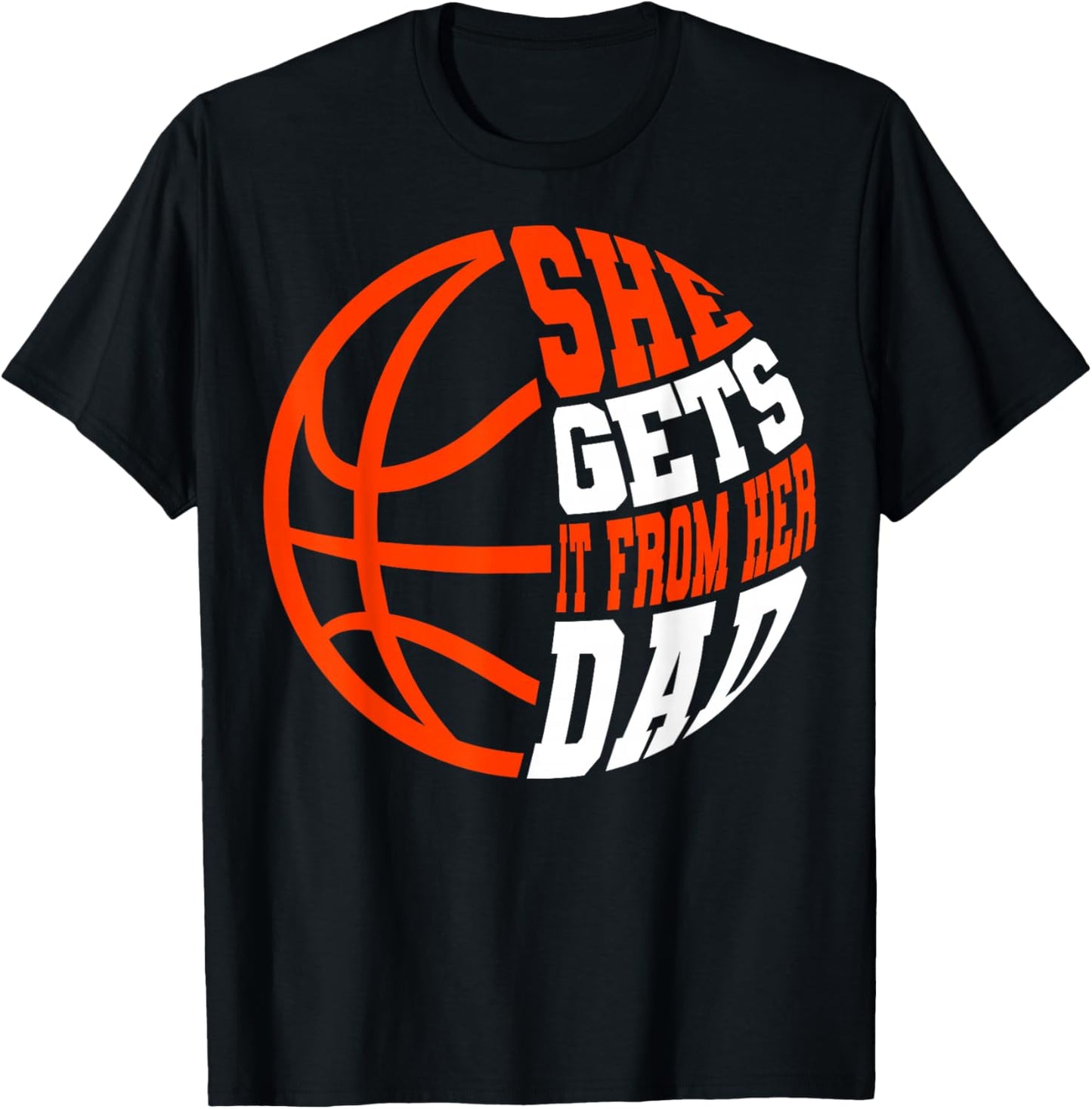 Basketball Player Girl Sports Dad Game Team Court Athlete T-Shirt - T-Shirt | Black