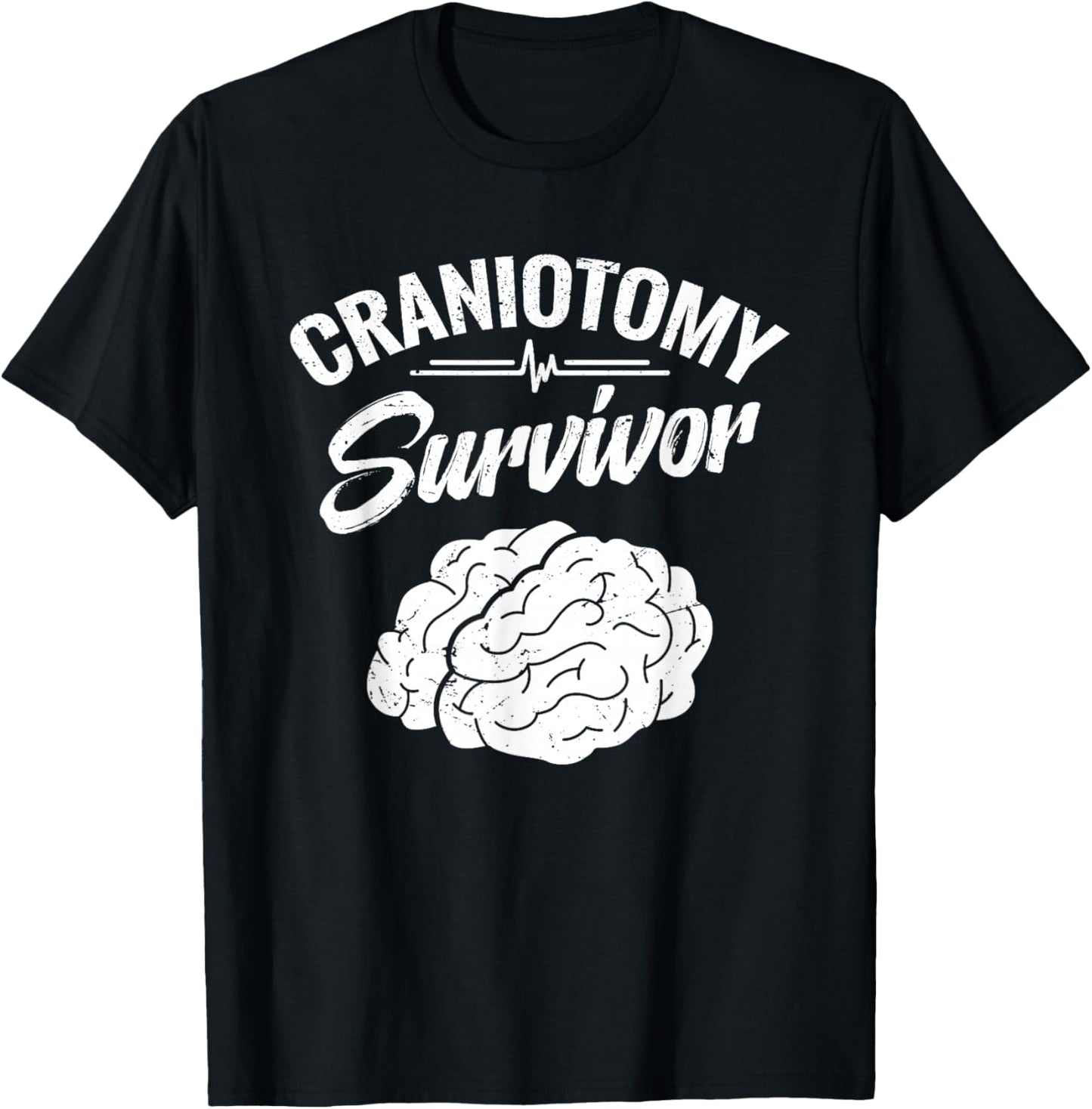 Brain Surgery Recovery Items Get Well Craniotomy Survivor T-Shirt - T-Shirt | Black