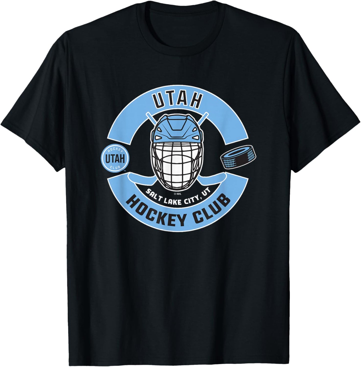 Utah Hockey Club Mask Dark Heather Officially Licensed T-Shirt - T-Shirt | Black
