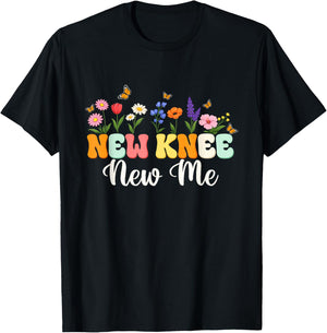 New Knee New Me - Knee Surgery Replacement Recovery Get Well T-Shirt - T-Shirt | Black