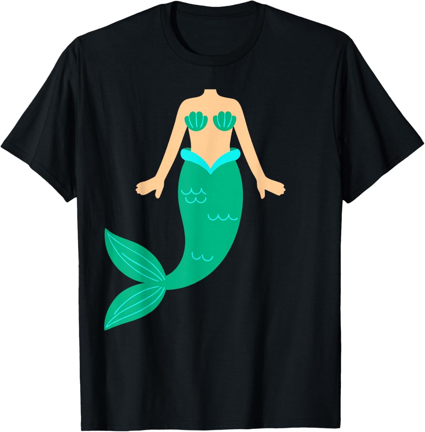 Mermaid costume for adults, men, women, children T-Shirt - T-Shirt | Black