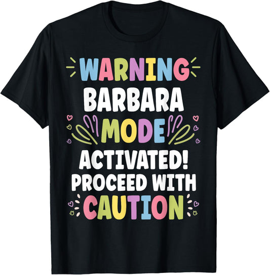 BARBARA Personalized Name Funny Cute Custom BARBARA Name T-Shirt - T-Shirt | Black