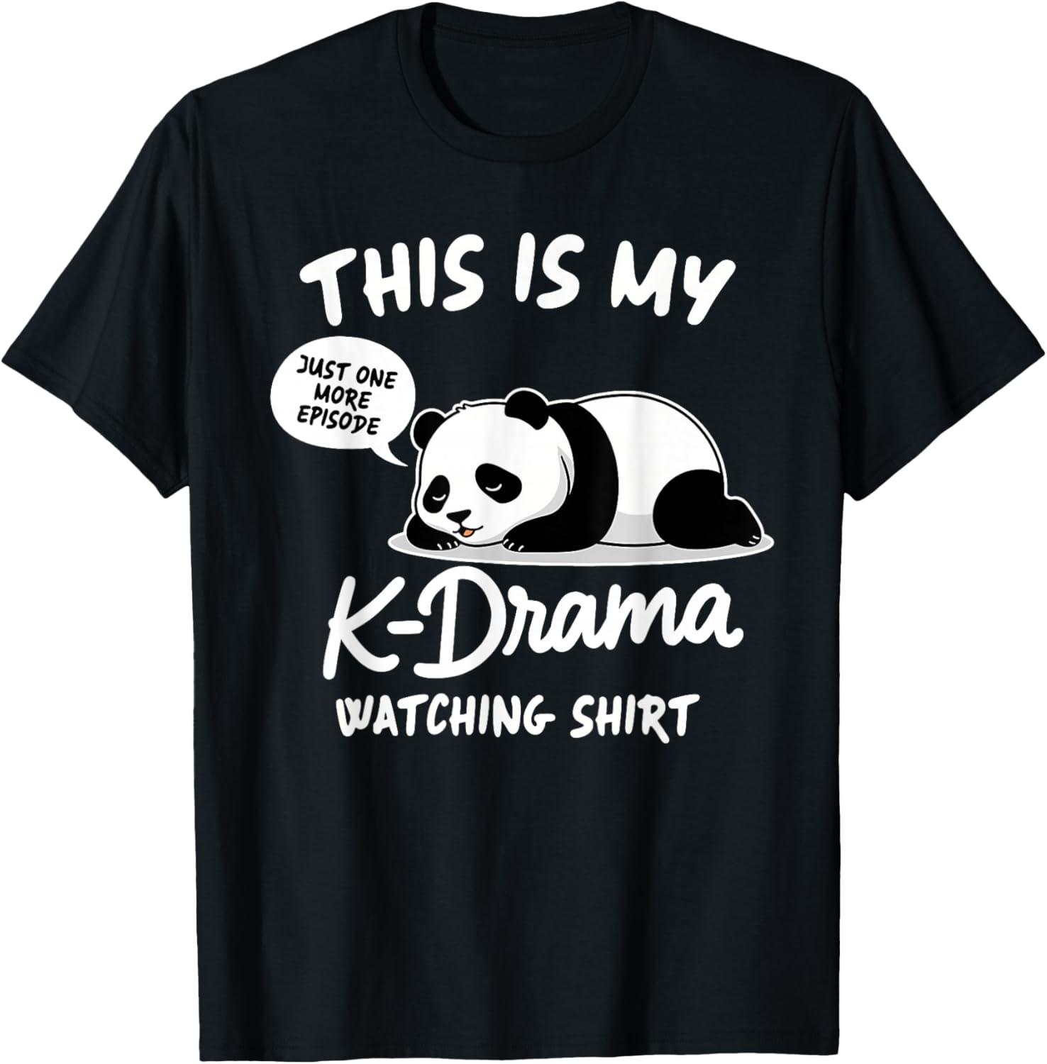 Korean Drama K-Drama Lover Panda This is My K-Drama Watching T-Shirt - T-Shirt | Black