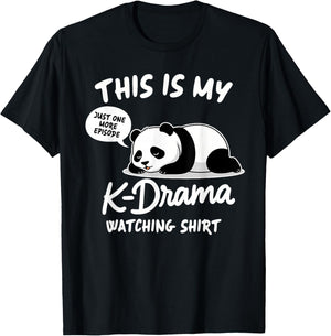 Korean Drama K-Drama Lover Panda This is My K-Drama Watching T-Shirt - T-Shirt | Black