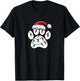 Christmas Dog Paw Christmas Dog Xmas Men Women Kids T-Shirt - T-Shirt | Black
