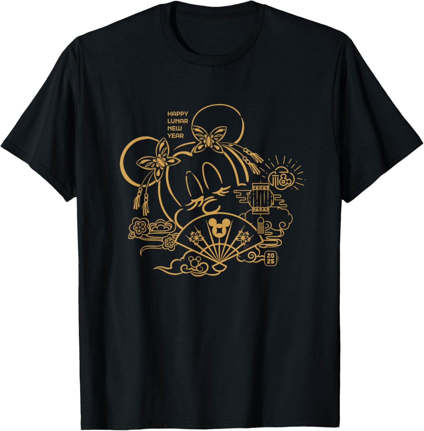 Disney Minnie Mouse Chinese Happy Lunar New Year 2025 T-Shirt - T-Shirt | Black
