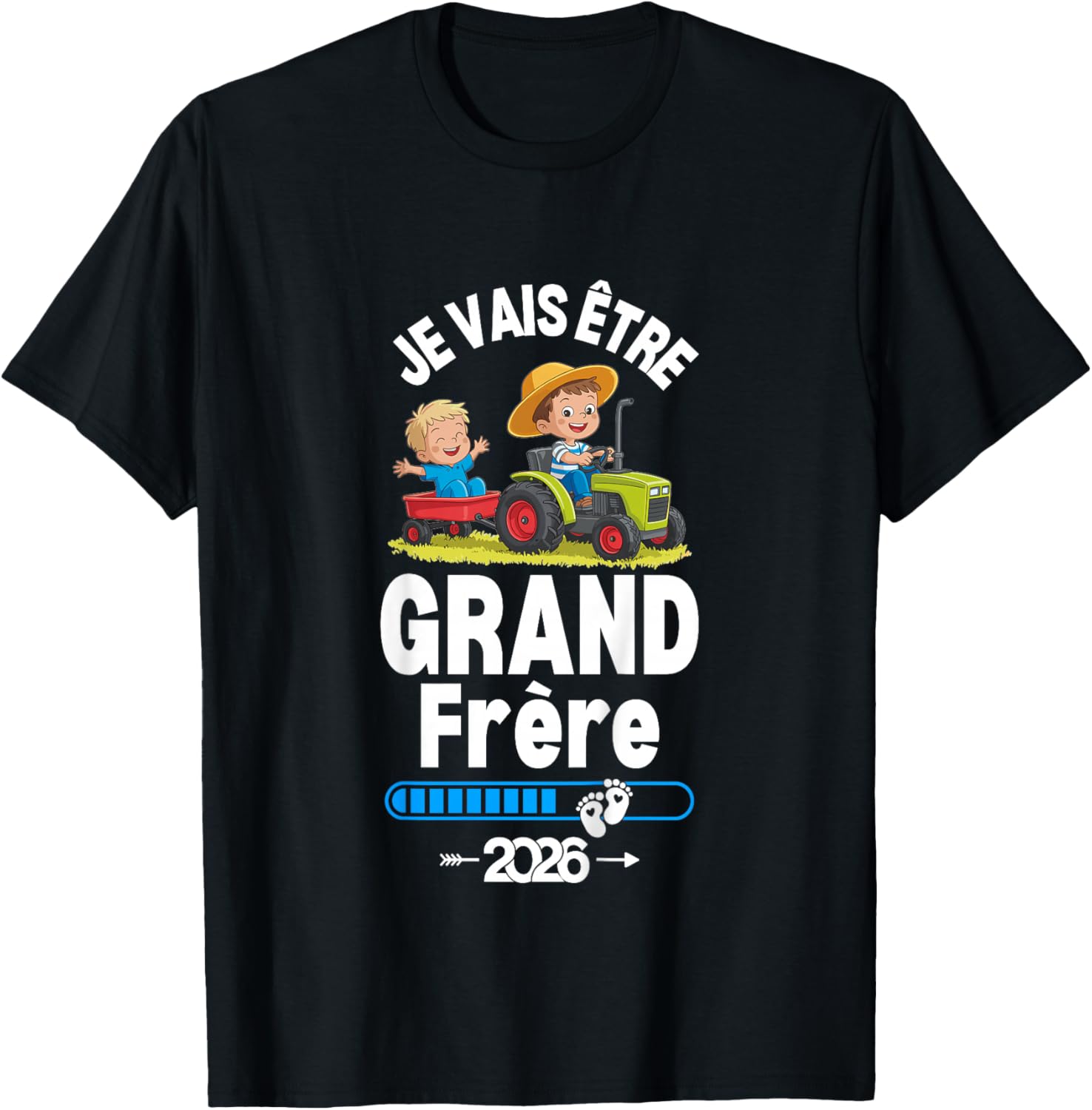 Kid I Will Be Big Brother 2026 Boy Future Big Brother Funny T-Shirt - T-Shirt | Black