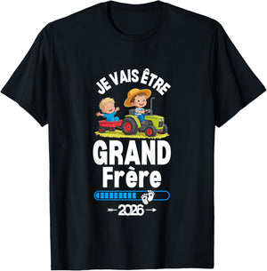 Kid I Will Be Big Brother 2026 Boy Future Big Brother Funny T-Shirt - T-Shirt | Black