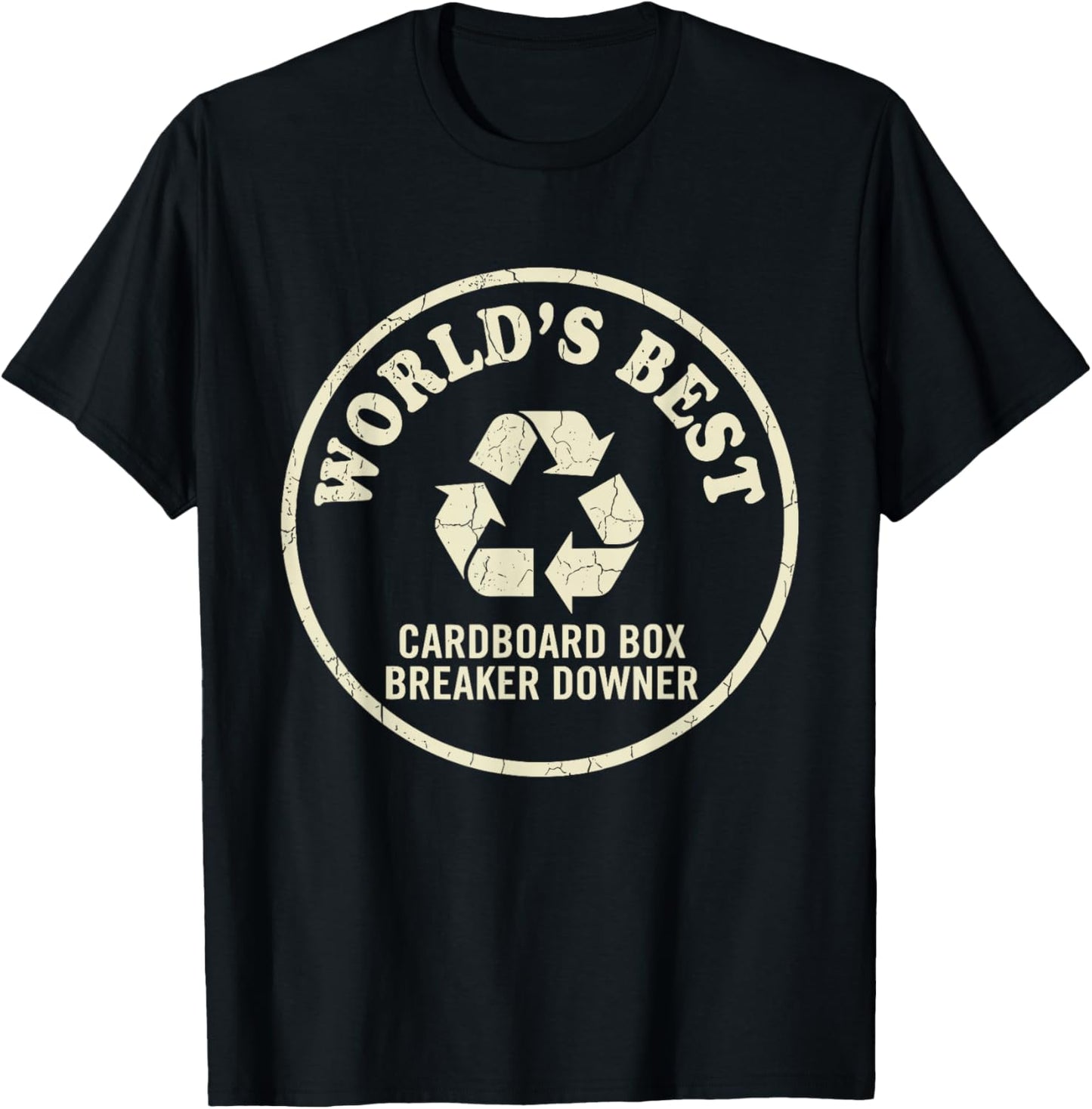 World’s Best Cardboard Box Breaker Funny Recycling Hero T-Shirt - T-Shirt | Black