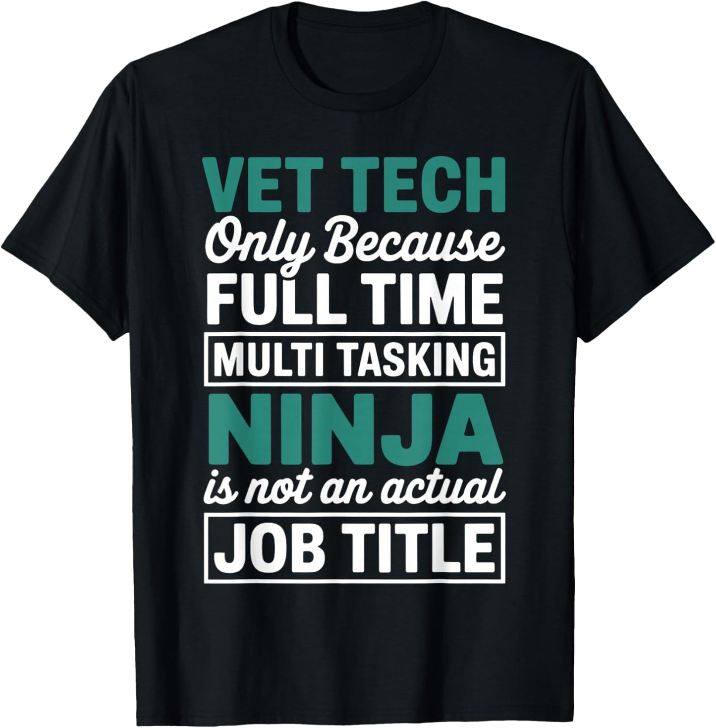 Funny Vet Tech Art Women Veterinary Technician Vet T-Shirt - T-Shirt | Black