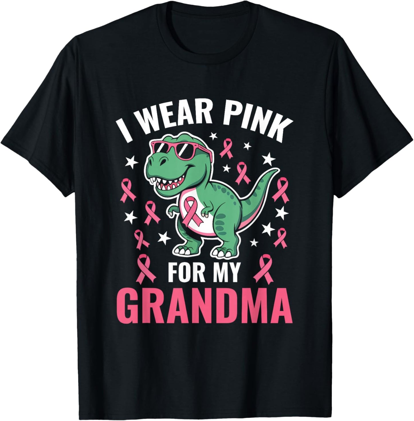 I Wear Pink for My Grandma T-Shirt - T-Shirt | Black