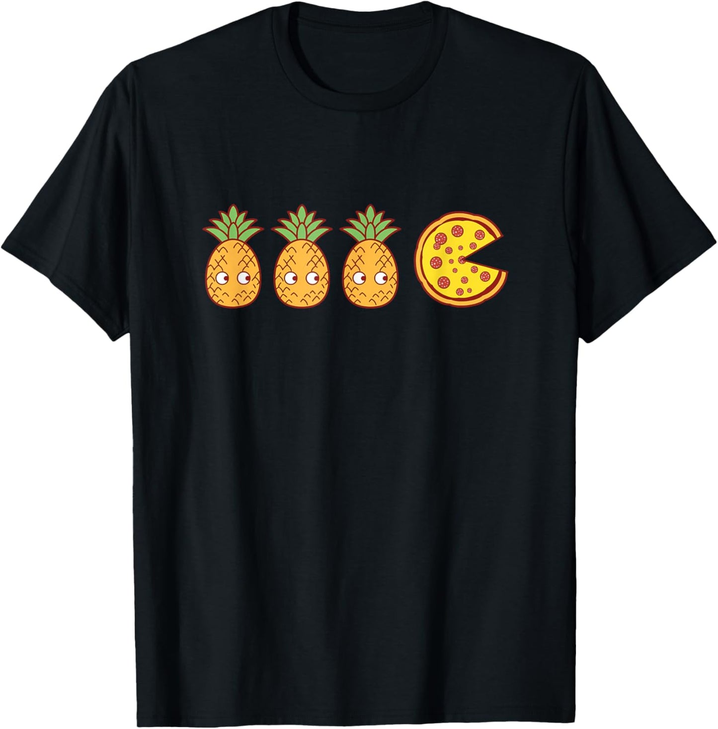 Funny Pineapple Pizza T-Shirt - T-Shirt | Black