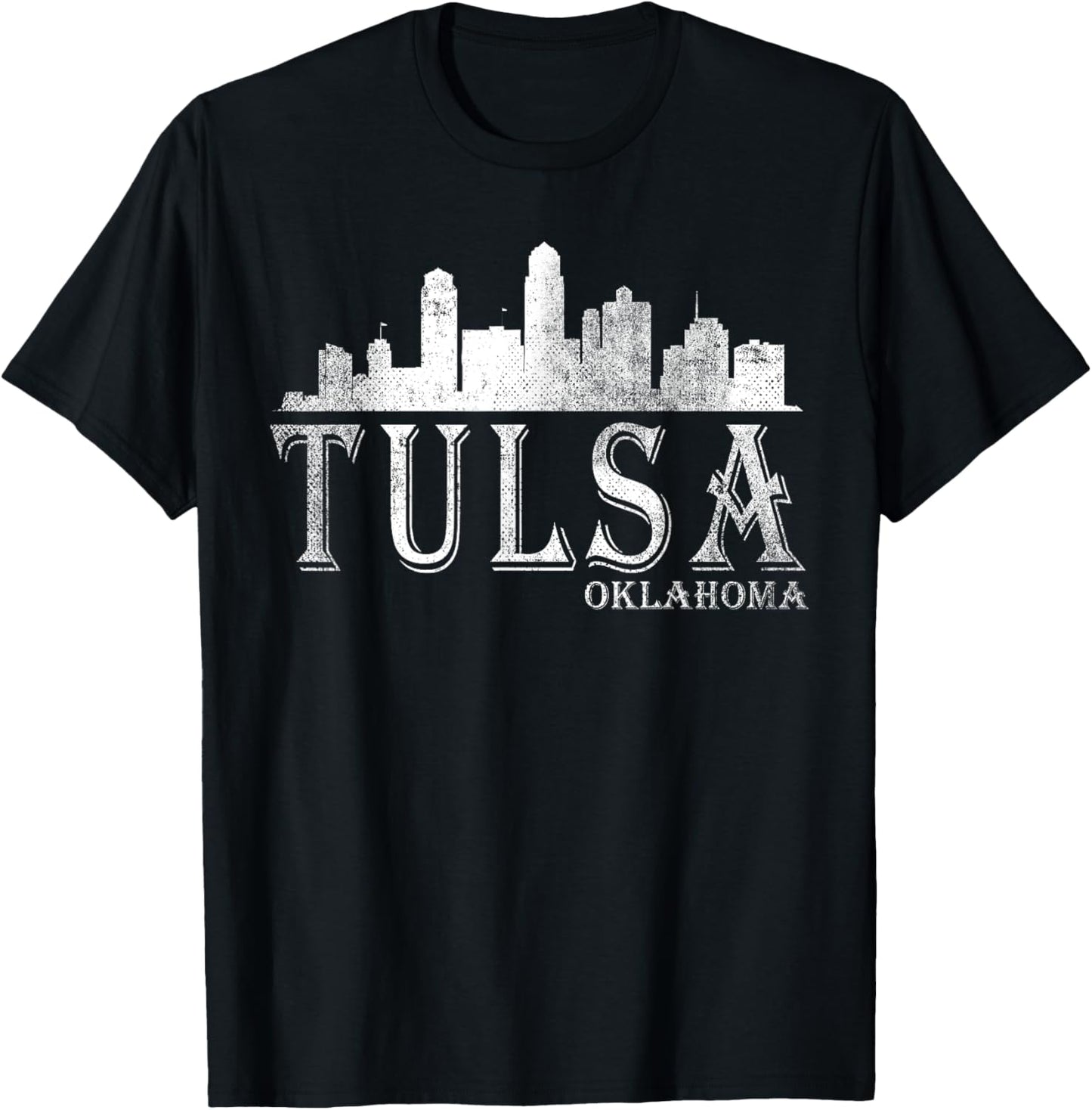 Tulsa Oklahoma OK | Skyline T-Shirt - T-Shirt | Black