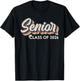 Retro Senior Class of 2026 Senior 2026 Graduate High School T-Shirt - T-Shirt | Black