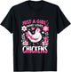 Just a Girl who loves Chickens T-Shirt - T-Shirt | Black