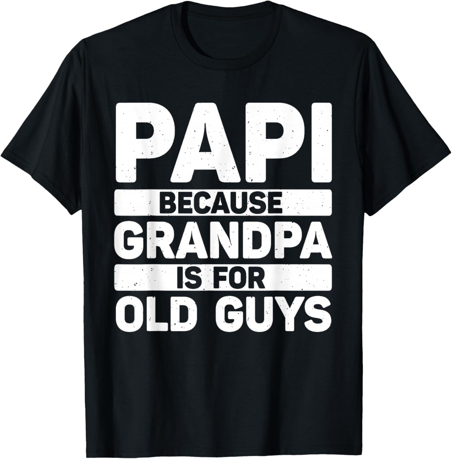 Papi Design For Grandpa From Grandkids Father's Day Papi T-Shirt - T-Shirt | Black