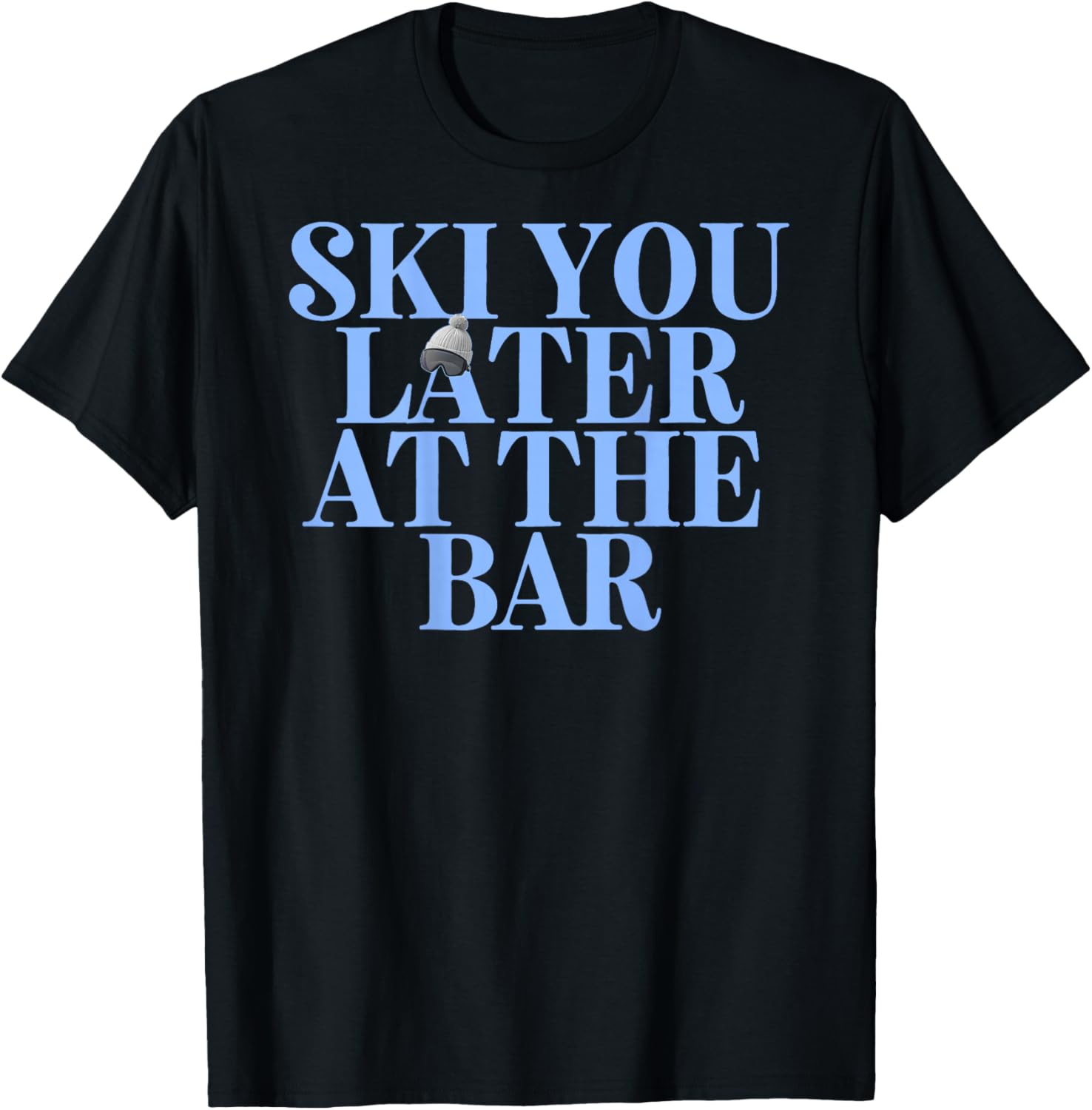 SKI You Later at The Bar X The Ski Club Skier Backprint T-Shirt - T-Shirt | Black