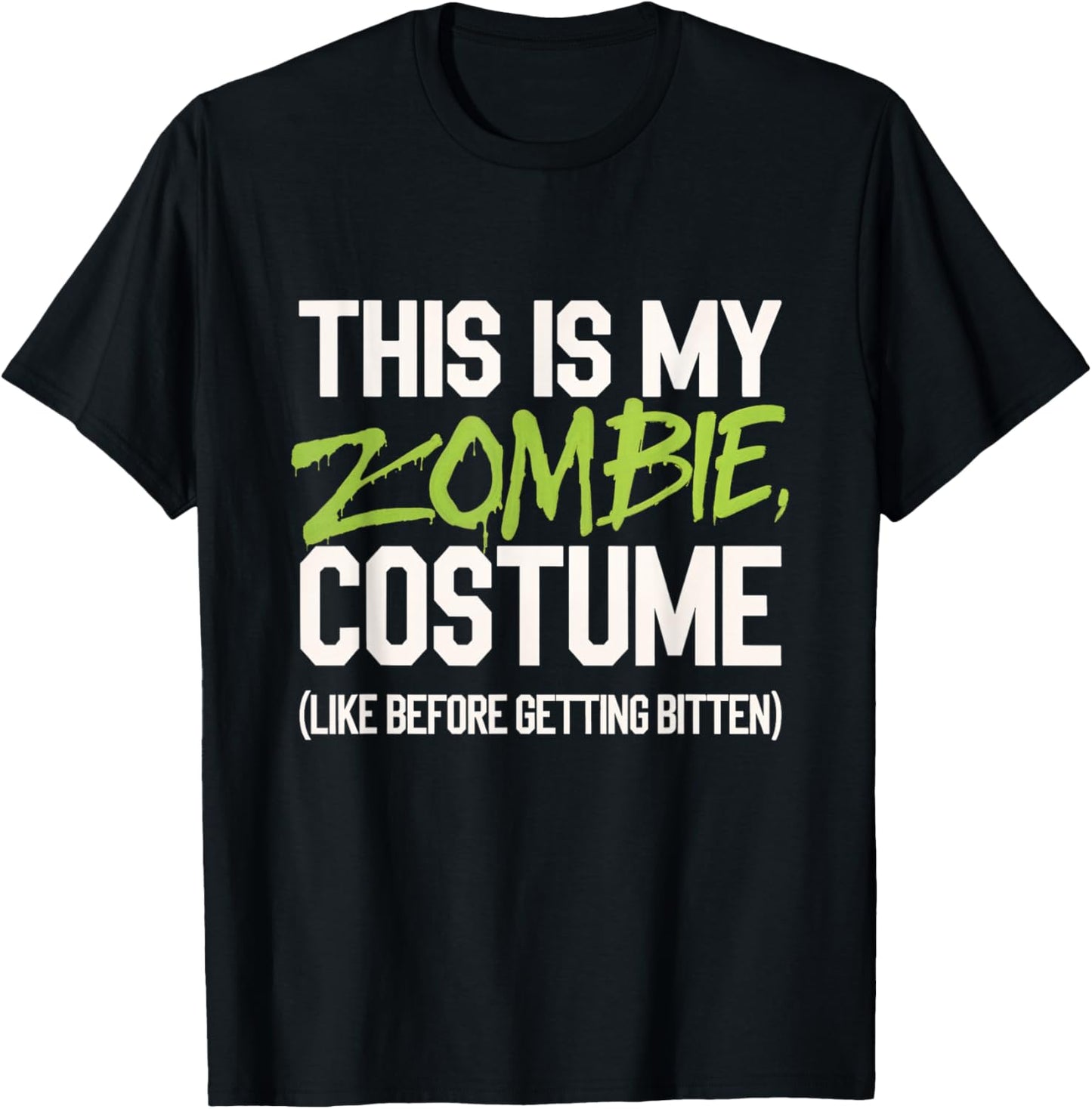 This Is My Zombie Costume Zombie Halloween Costume T-Shirt - T-Shirt | Black