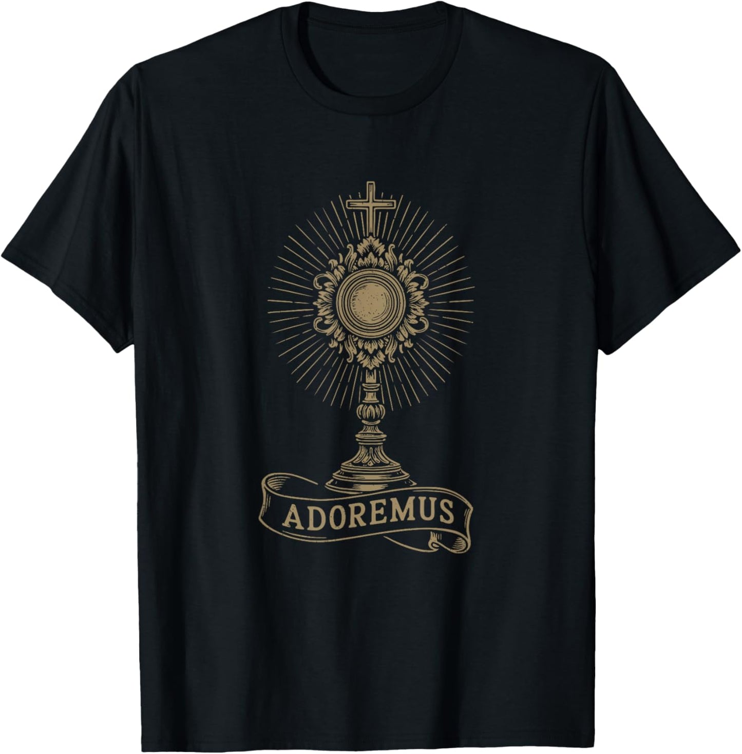 Adoremus Catholic Latin Mass Confirmation Graphic T-Shirt - T-Shirt | Black