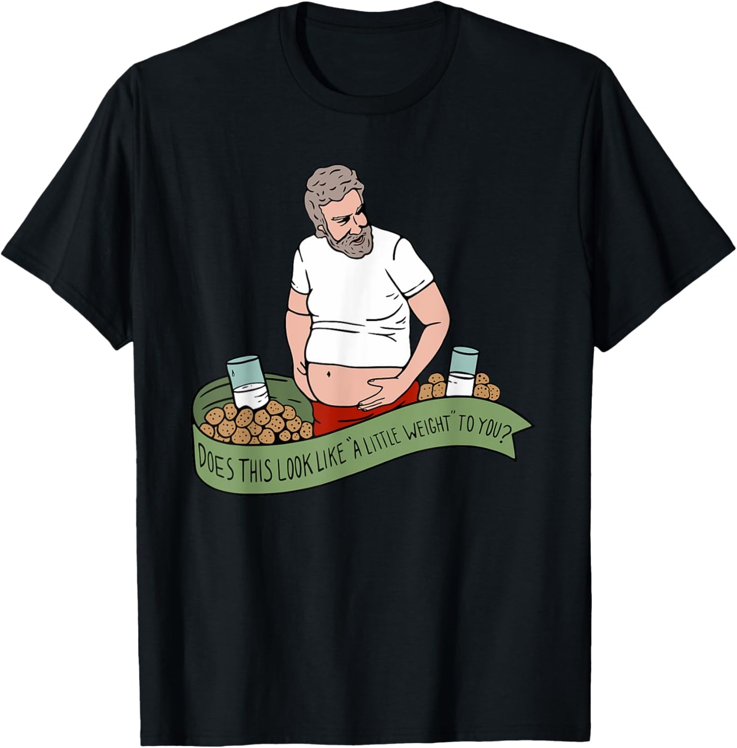 The Santa Clause “A Little Weight” Funny Design T-Shirt - T-Shirt | Black